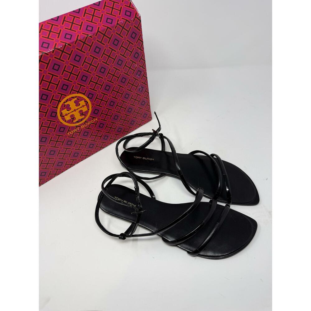 Tory Burch Black Strappy Flat Sandals